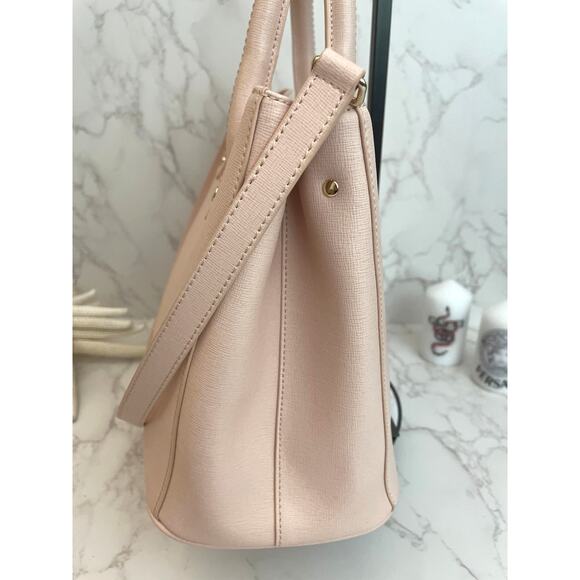 FURLA LINDA Blush Pink Saffiano Leather Two Way Bag, Dust Bag EUC - Picture 7 of 13